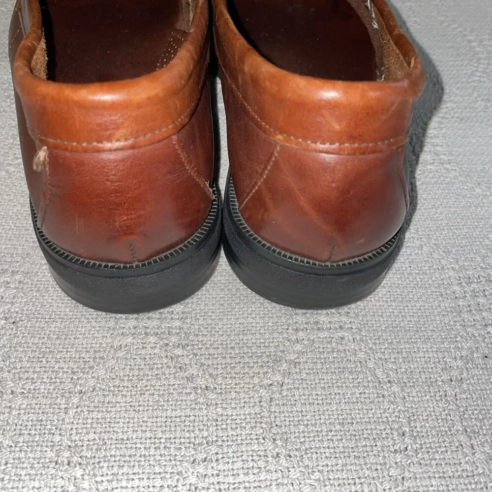 Iron Age Men’s Penny Loafers Size 9 D Brown Leather Workwear Safety Toe